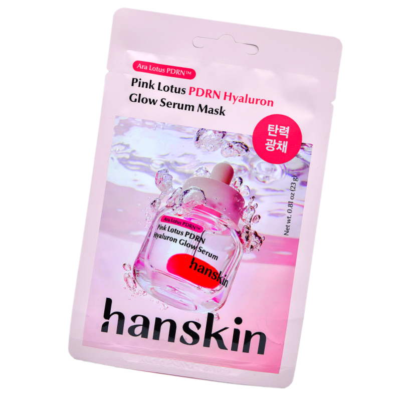 HANSKIN Pink Lotus PDRN Hyaluron Glow Serum Mask – 10 Sheets