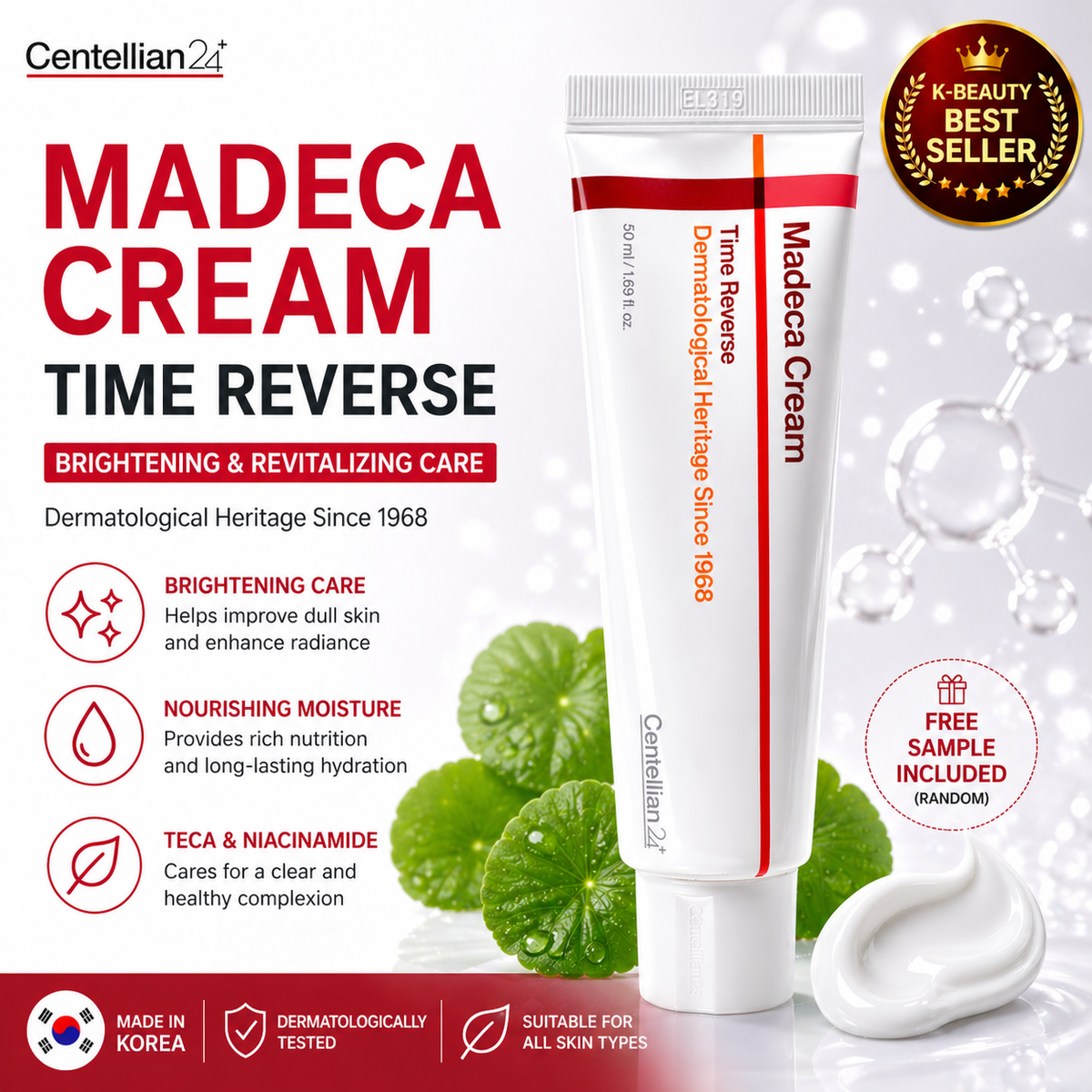 Centellian24 Madeca Cream Time Reverse 50ml Brightening Revitalizing Moisturizer