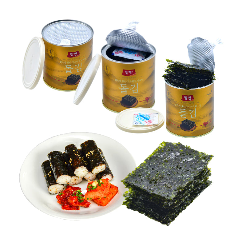 Dongwon Yangban Roasted Stone Seaweed Gift Set 30g x 2 Cans Korean Gim