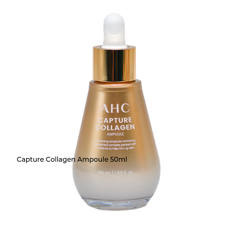 AHC Vital Golden Collagen 5-Piece Skincare Gift Set Toner Lotion Ampoule