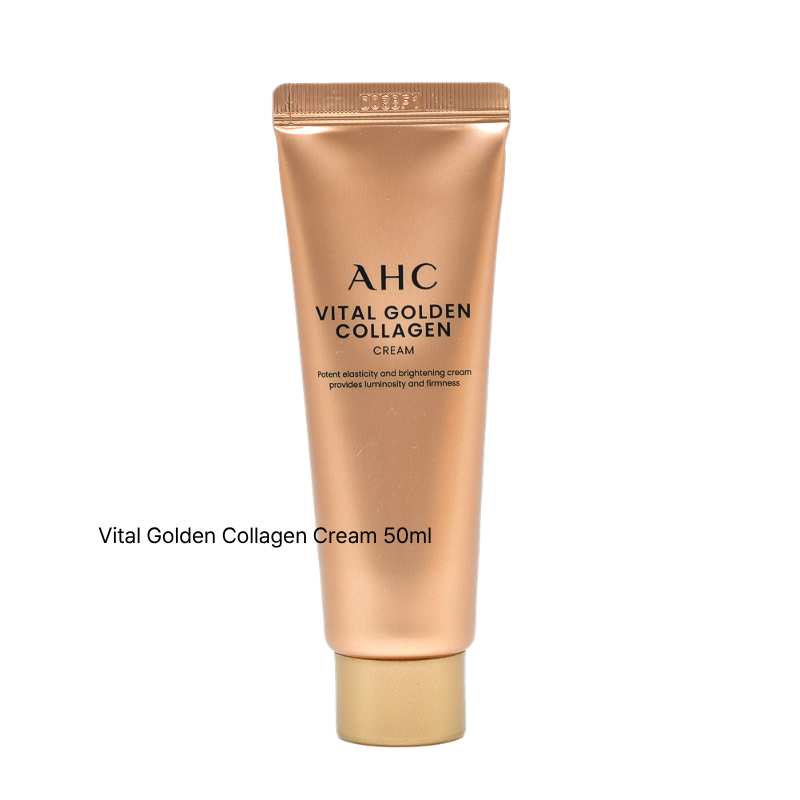 AHC Vital Golden Collagen 5-Piece Skincare Gift Set Toner Lotion Ampoule